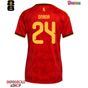 Belgien Amadou Onana #24 Hjemmebanetrøje Dame VM 2026 Kort ærmer Belgien Amadou Onana #24 Hjemmebanetrøje Dame VM 2026 Kort ærmer